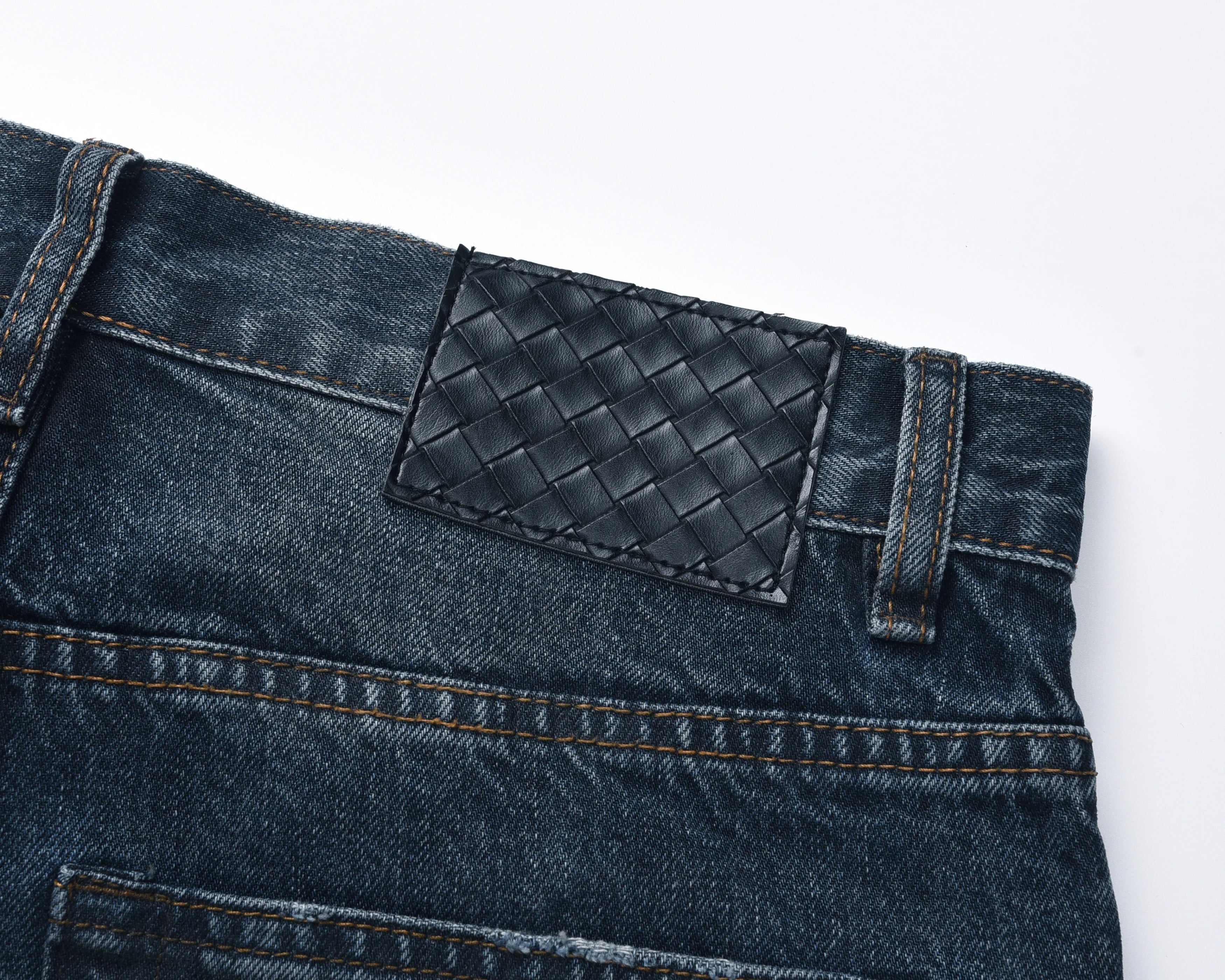 Slight Flare Straight-Leg Denim Jeans