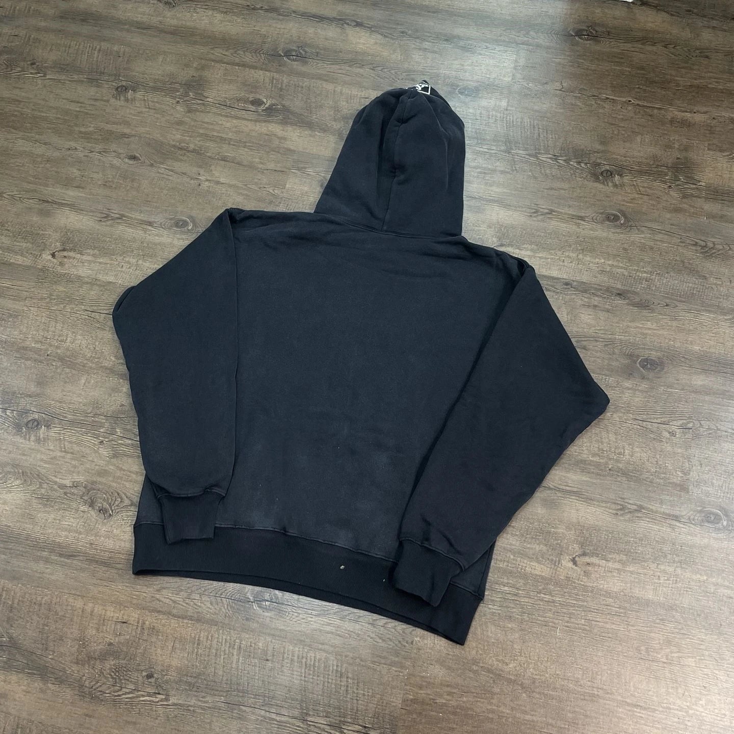 Black Minimal Logo Oversized Hoodie