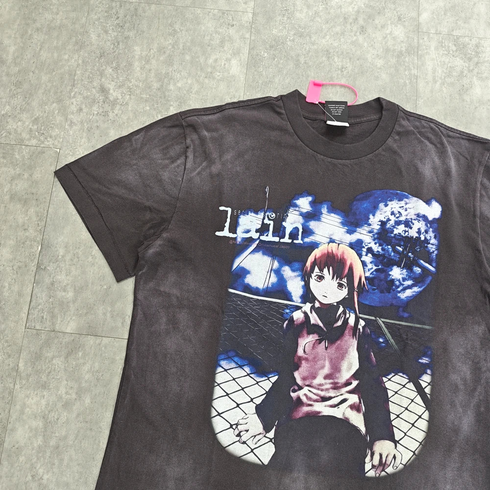 Anime Girl Graphic Vintage T-Shirt