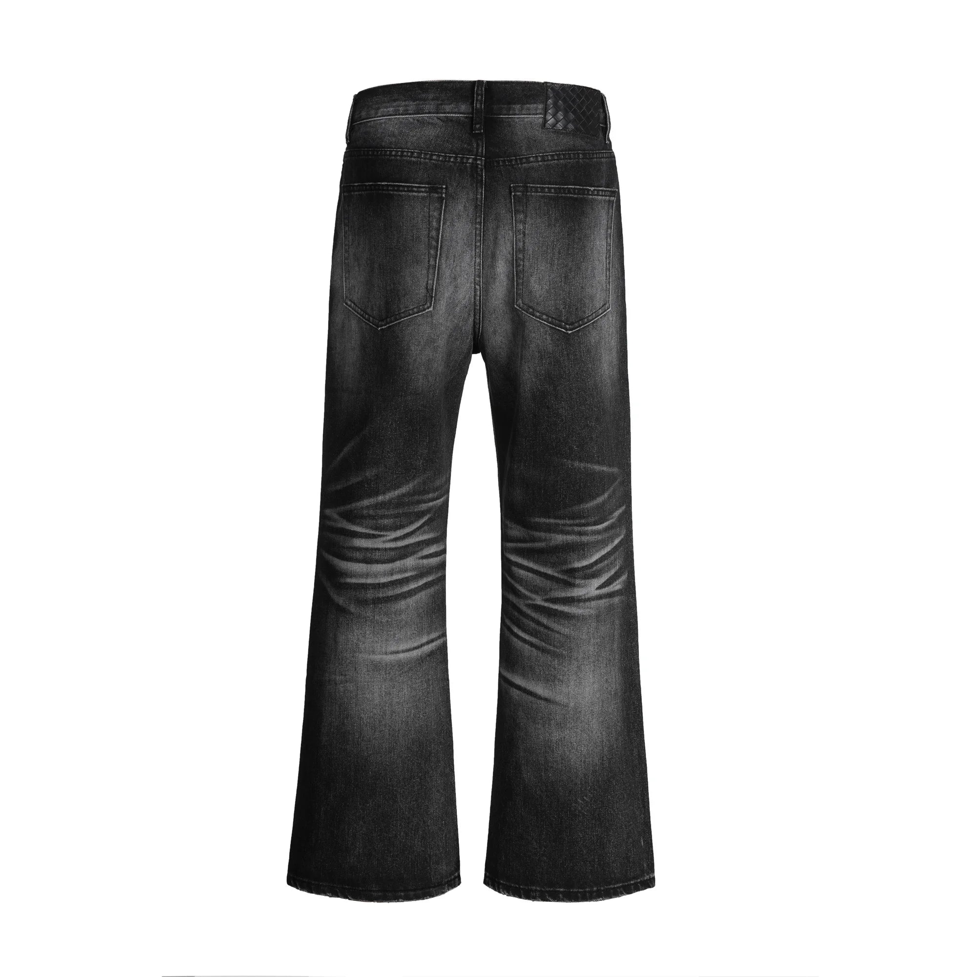 Vintage Wash Straight-Leg Denim Jeans