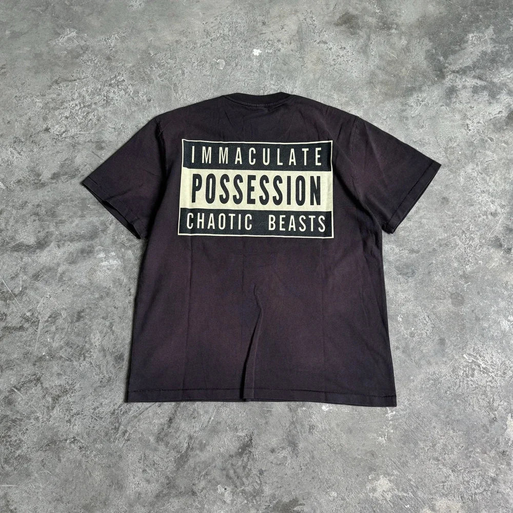 Distressed Smiley Graphic T-Shirt