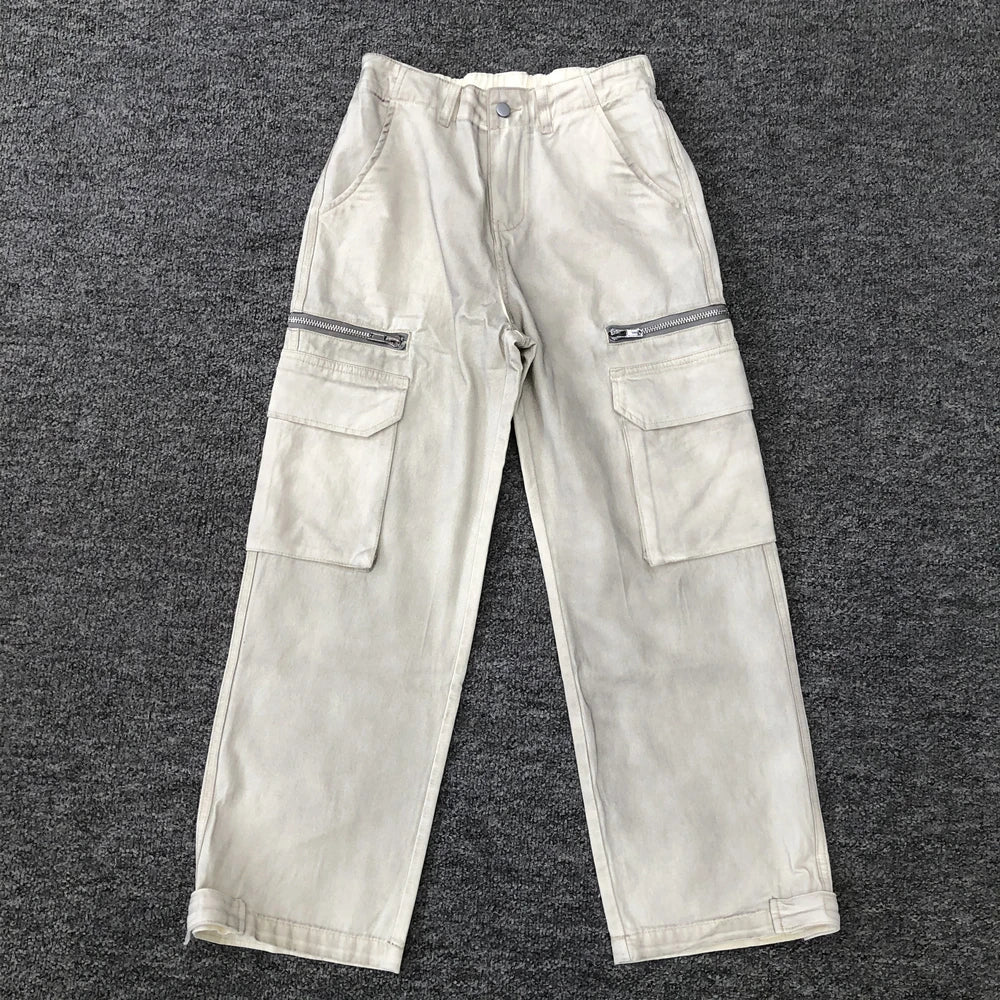Washed Multi-Pocket Cargo Pants