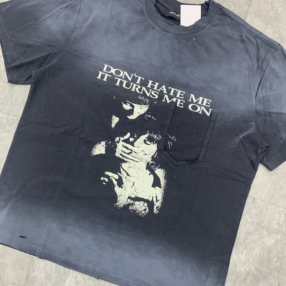 Vintage Photo Graphic Pocket T-Shirt