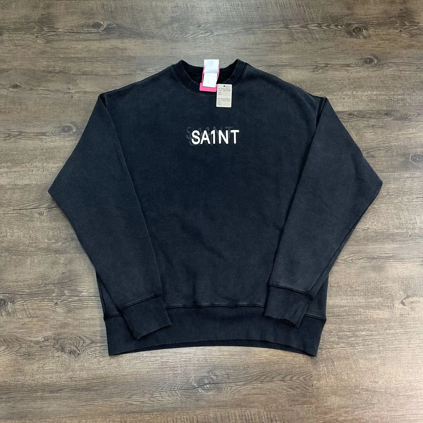 Black SA1NT Logo Oversized Sweatshirt