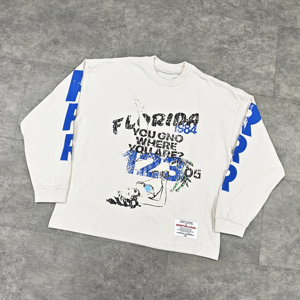 Florida 123 Text Graphic Long Sleeve T-Shirt