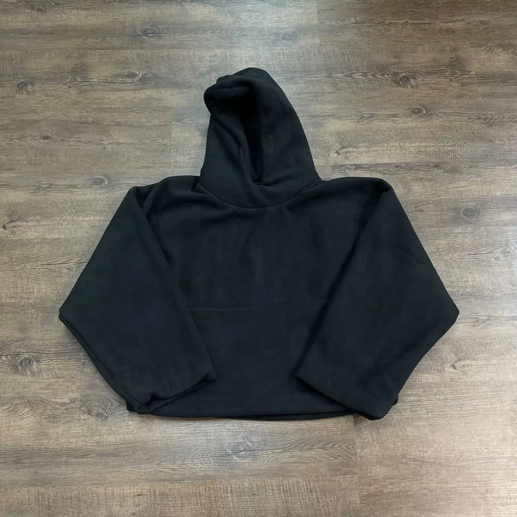 Solid Color Double-Fabric Oversized Hoodie