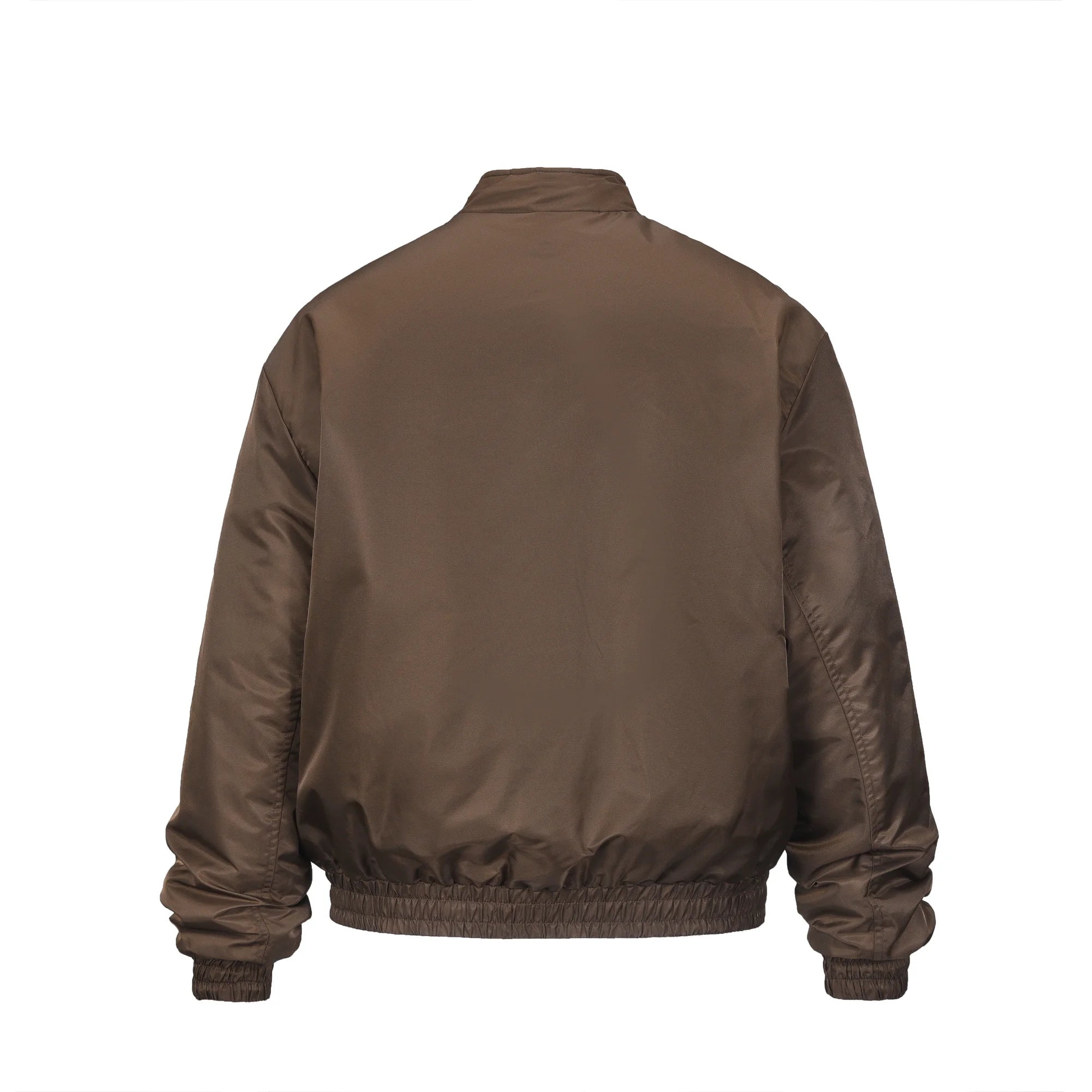 Brown Stand Collar Padded Jacket