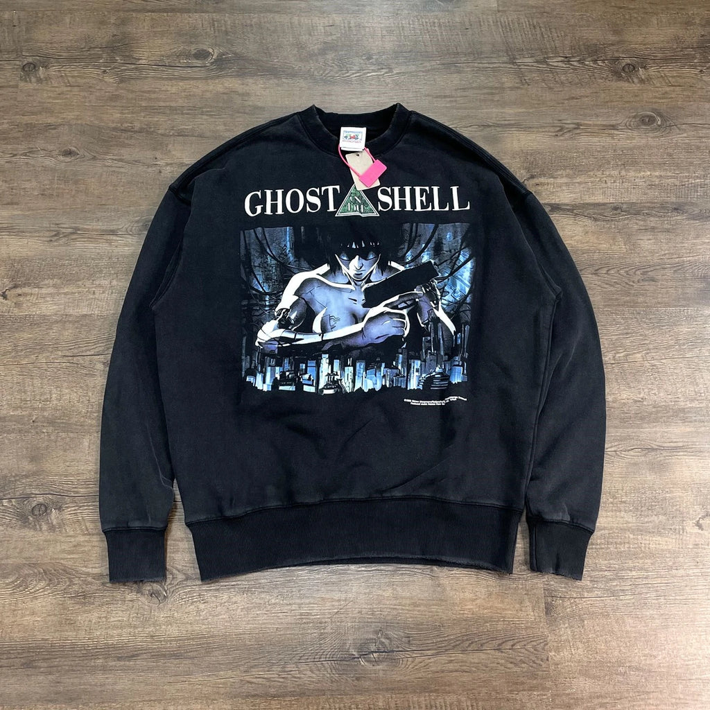 Cyber Anime Graphic Oversized Sweatshirt