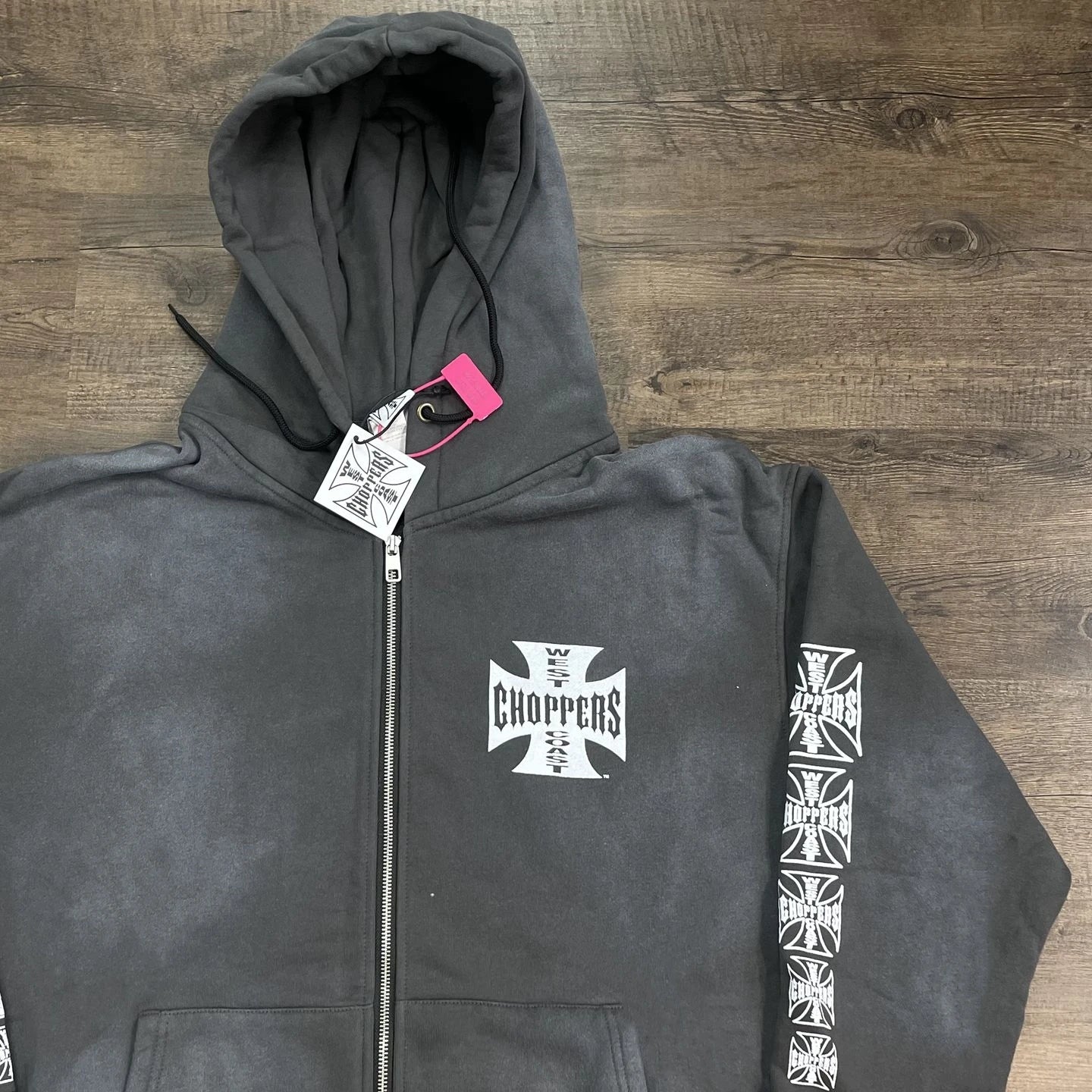 Vintage Washed Cross Graphic Oversized Hoodie