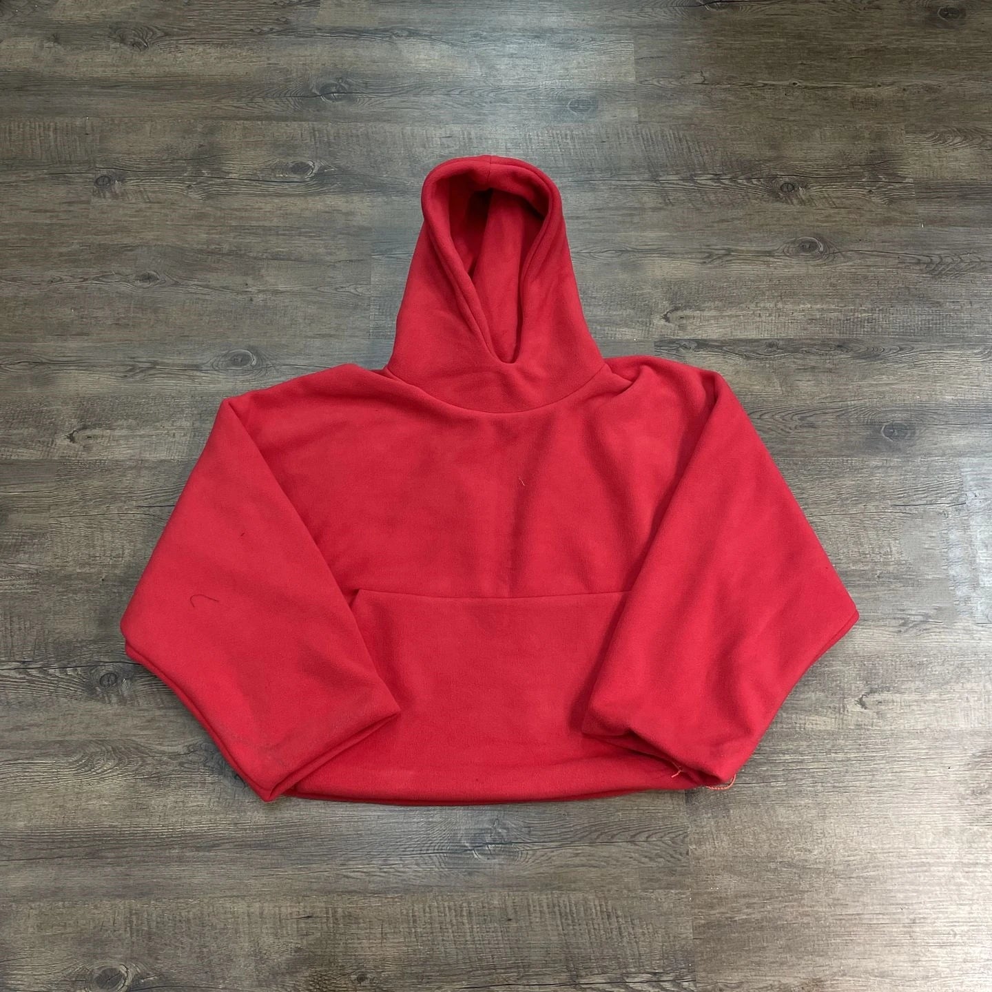 Solid Color Double-Fabric Oversized Hoodie
