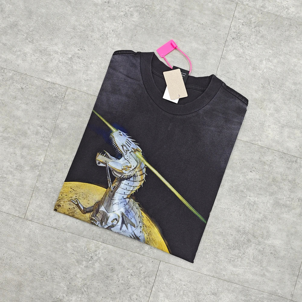 Moon Rider Dinosaur Graphic T-Shirt