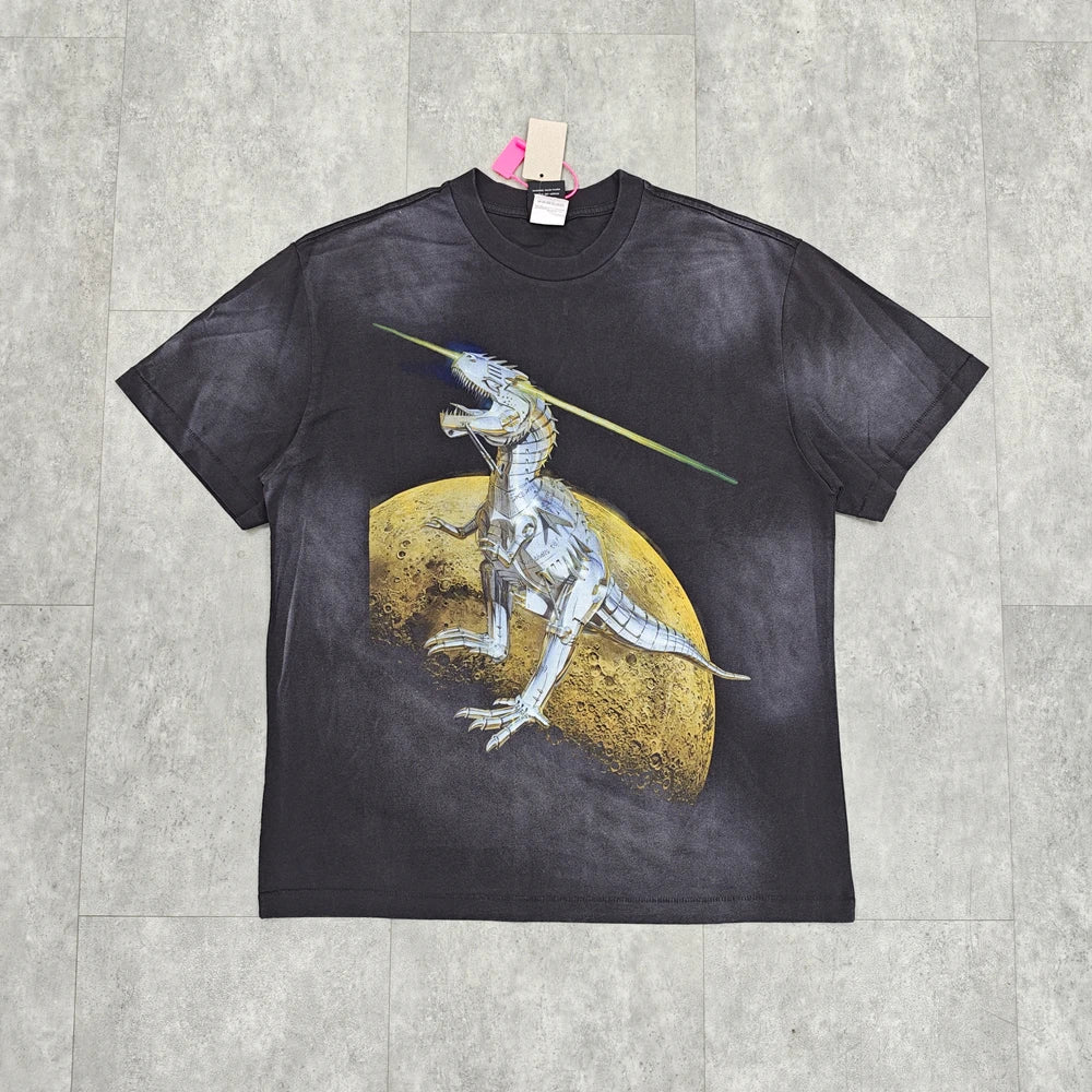 Moon Rider Dinosaur Graphic T-Shirt