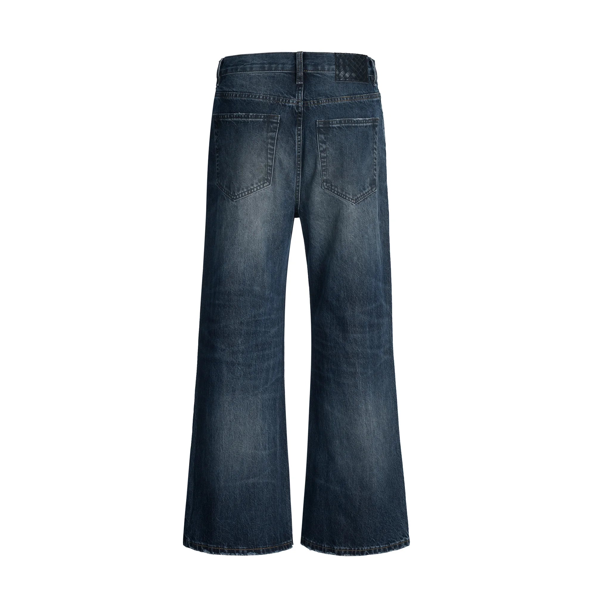 Slight Flare Straight-Leg Denim Jeans