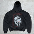 Charcoal Washed Jesus Portrait Hoodie