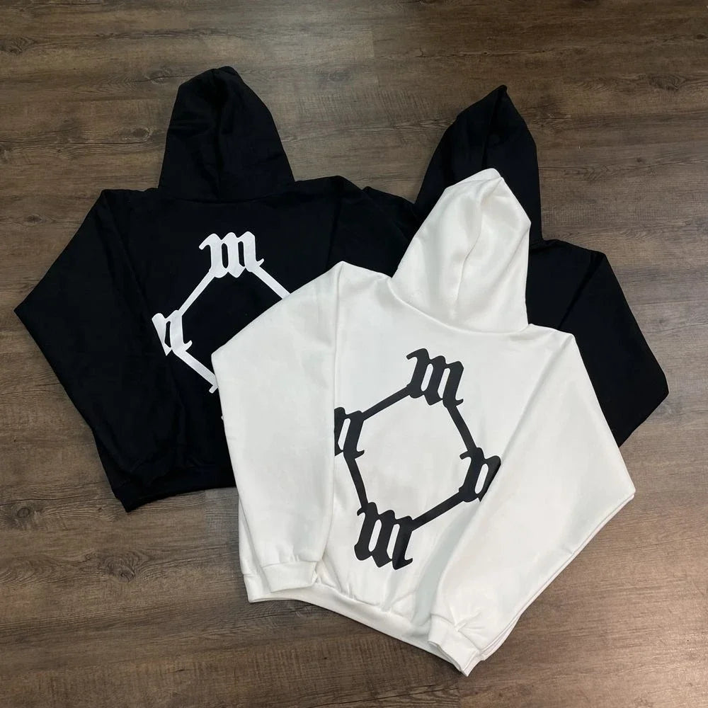 Monogram Back-Print Oversized Hoodie