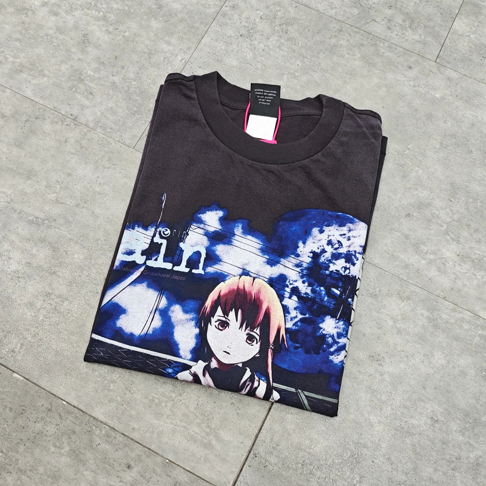 Anime Girl Graphic Vintage T-Shirt